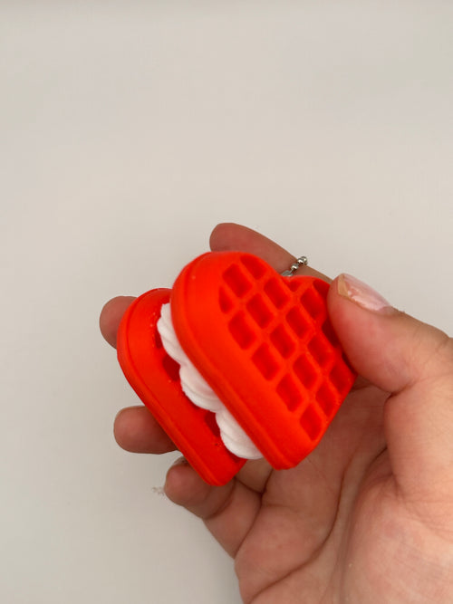 Heart Shaped Waffle Clicker Fidget