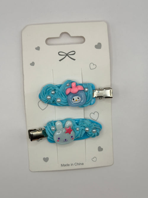 Decoden Hair Clips Blue Series