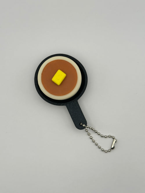 Pancakes in a Pan Clicker Fidget Keychain