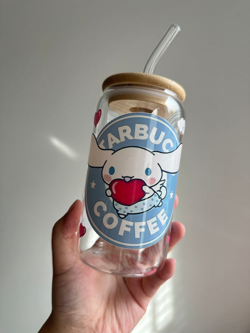 Cinnamorroll Glass Cups Bamboo Lid