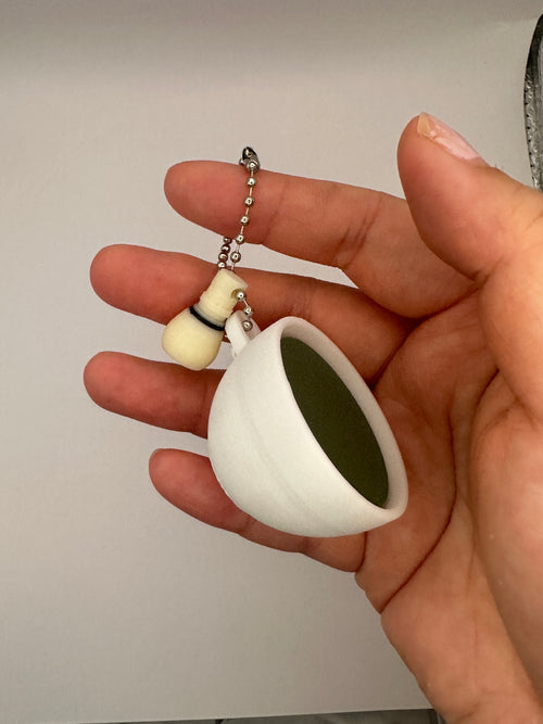 Matcha and Whisk Clicker Fidget Keychain